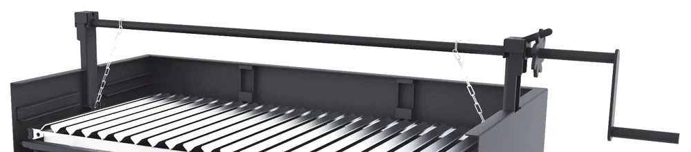 Barbacoa De Carbón Y Leña 80 Cm Con Elevador 2 Barbacoa De Carbón Y Leña 80 Cm Con Elevador - Imagen 2