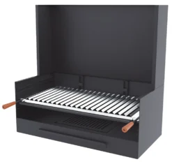 Barbacoa Carbón Y Leña 80 Cm Con Paravaientos