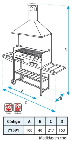 Barbacoa Chimenea Extra Grande 5 Barbacoa Chimenea Extra Grande -Napoleon || Weber || Broil King Ventas Barbacoa Chimenea Extra Grande 2