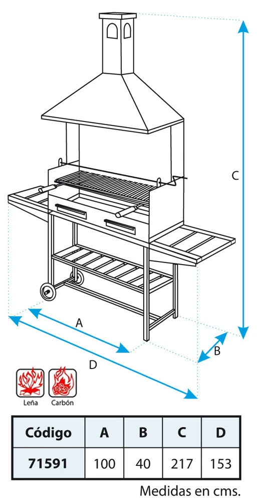 Barbacoa Chimenea Extra Grande 3 Barbacoa Chimenea Extra Grande - Imagen 3