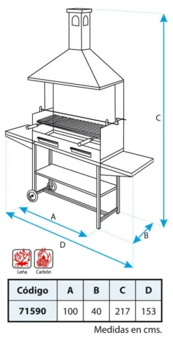 Barbacoa Chimenea Todo Metal Extra Grande 5 Barbacoa Chimenea Todo Metal Extra Grande -Napoleon || Weber || Broil King Ventas Barbacoa Chimenea Todo Metal Extra Grande 3
