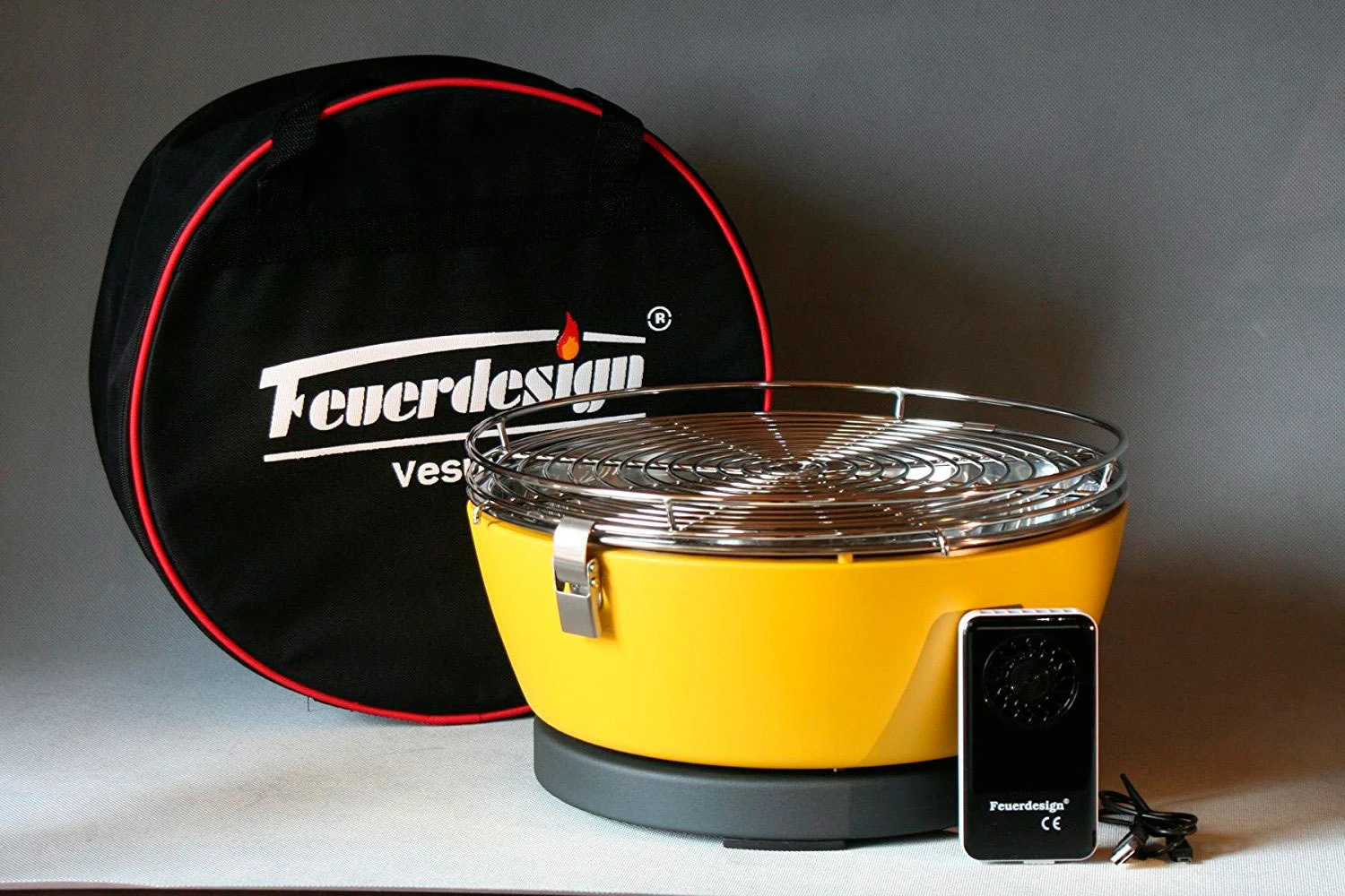 Barbacoa Portatil Sin Humo Vesubio Amarillo 14 Barbacoa Portatil Sin Humo Vesubio Amarillo - Imagen 14