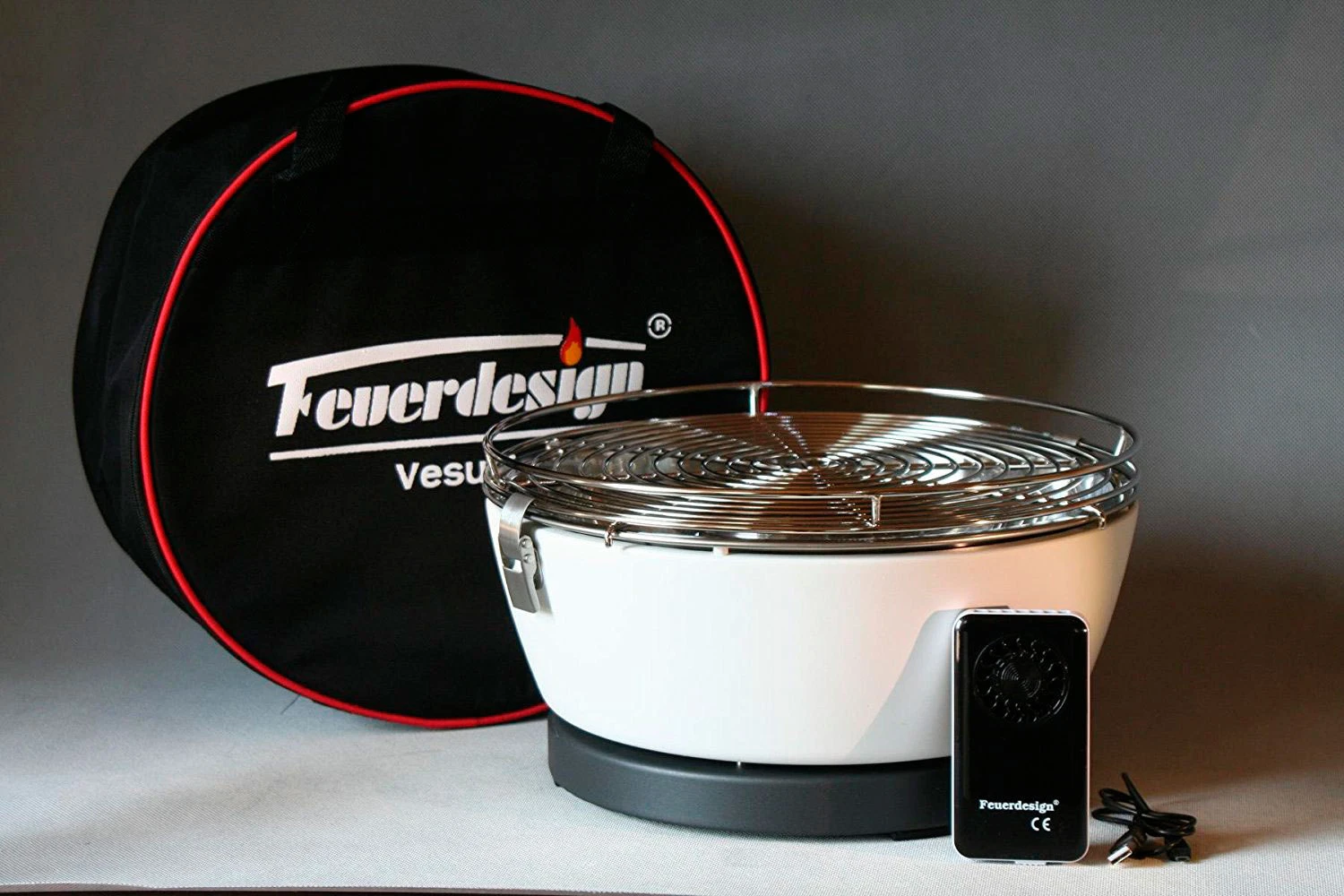 Barbacoa Portatil Sin Humo Vesubio Blanco 12 Barbacoa Portatil Sin Humo Vesubio Blanco - Imagen 12