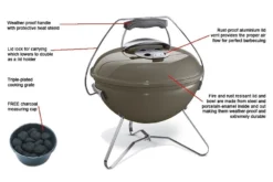 Weber Smokey Joe Premium 37 Cm Gris Humo -Napoleon || Weber || Broil King Ventas Barbacoa a carbon Weber Smokey Joe Premium Gris Humo 5