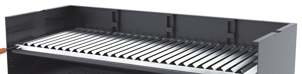 Barbacoa De Carbón Y Leña 100 Cm Con Carro 3 Barbacoa De Carbón Y Leña 100 Cm Con Carro - Imagen 3