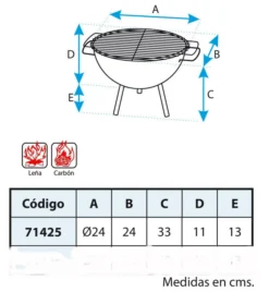IMEX Barbacoa De Mesa Redonda 24 Cm. -Napoleon || Weber || Broil King Ventas Barbacoa de Mesa Redonda 24 cm 3