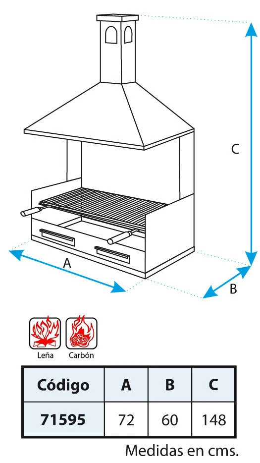 Cajon Barbacoa Con Chimenea Grande Extra Fondo 3 Cajon Barbacoa Con Chimenea Grande Extra Fondo - Imagen 3
