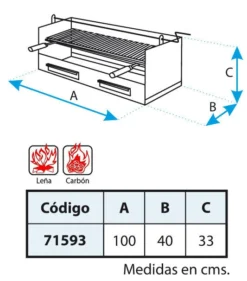 Cajon Con Elevador Y Parrilla Inox. Extra Grande -Napoleon || Weber || Broil King Ventas Cajon con Elevador y Parrilla Inox Extra Grande 3