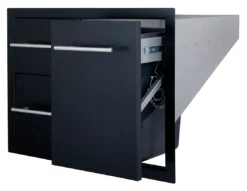 Cajonera Doble + Cajón Cubo Basura Negro -Napoleon || Weber || Broil King Ventas Cajonera doble cajon cubo basura Negro 3