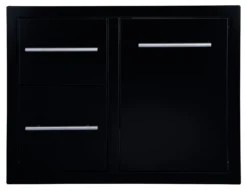 Cajonera Doble + Cajón Botella Gas O Cubo Basura Negro