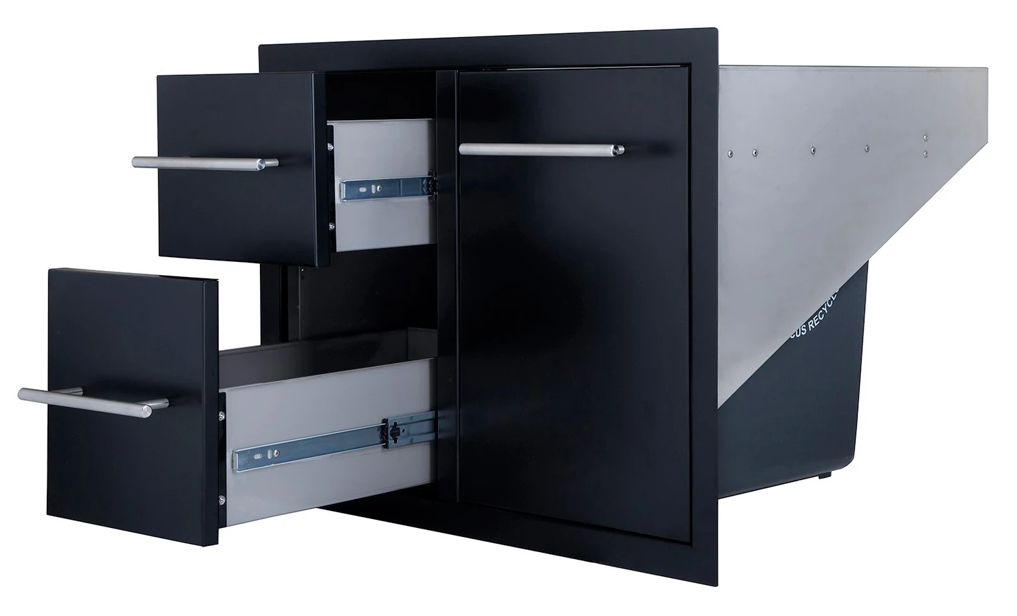 Cajonera Doble + Cajón Botella Gas O Cubo Basura Negro 4 Cajonera Doble + Cajón Botella Gas O Cubo Basura Negro - Imagen 4