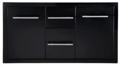 Cajonera Doble Grande + Cajón Botella Gas O Basura Negro