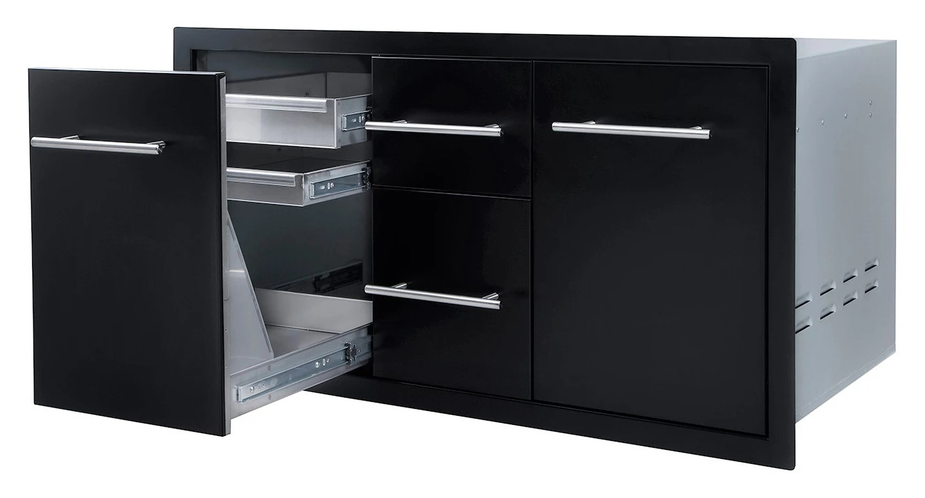 Cajonera Doble Grande + Cajón Botella Gas O Basura Negro 3 Cajonera Doble Grande + Cajón Botella Gas O Basura Negro - Imagen 3