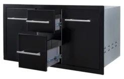 Cajonera Doble Grande + Cajón Botella Gas O Basura Negro 8 Cajonera Doble Grande + Cajón Botella Gas O Basura Negro -Napoleon || Weber || Broil King Ventas Cajonera doble grande cajon botella gas o basura Negro 3