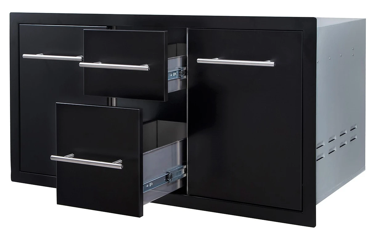 Cajonera Doble Grande + Cajón Botella Gas O Basura Negro 4 Cajonera Doble Grande + Cajón Botella Gas O Basura Negro - Imagen 4