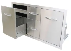 Cajonera Doble Grande + Cajón Botella Gas O Cubo Basura -Napoleon || Weber || Broil King Ventas Cajonera triple cajon botella gas o cubo basura 3