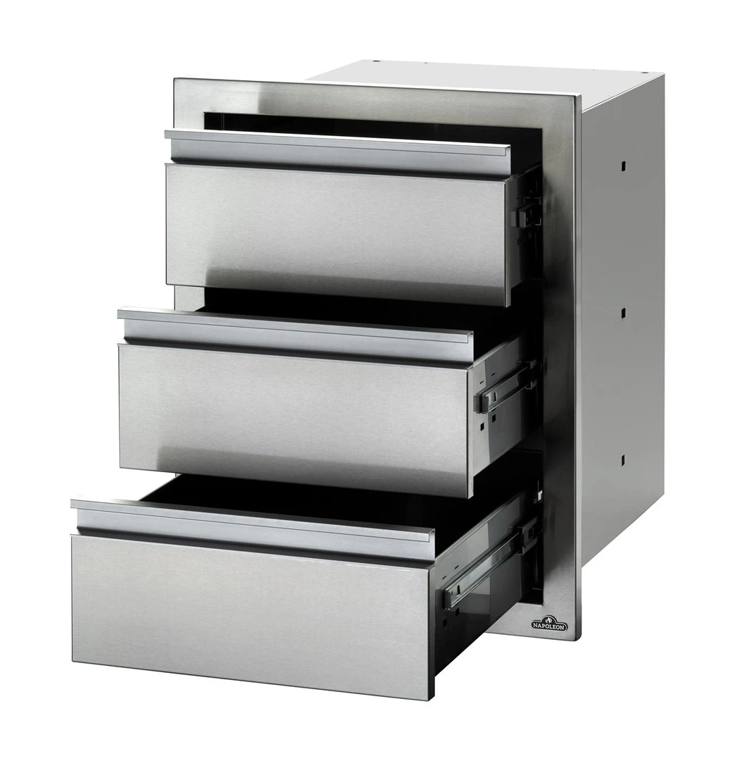 Cajonero Triple Acero Inoxidable Napoleon 3 Cajonero Triple Acero Inoxidable Napoleon - Imagen 3