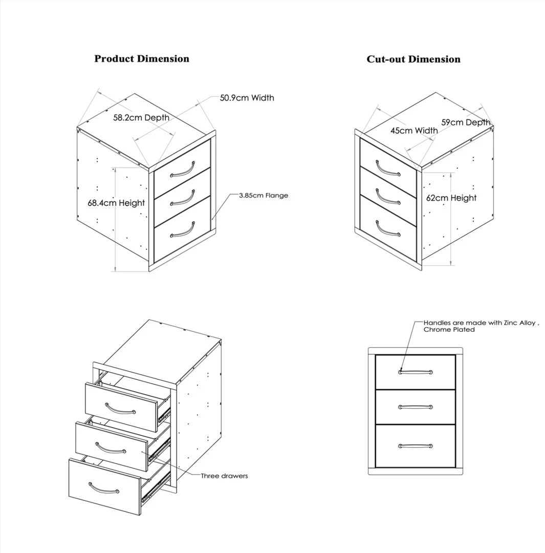 Cajonero Triple Alto 2 Cajonero Triple Alto - Imagen 2