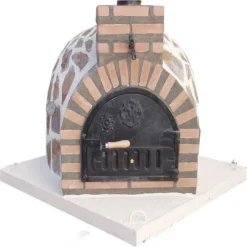 Horno Montado Esquina Piedra 90 Cm.