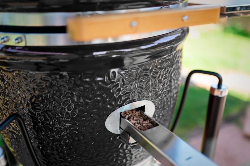 Kamado Monolith Classic Pro Series 2.0 Negro Con Carro 11 Kamado Monolith Classic Pro Series 2.0 Negro Con Carro - Imagen 11