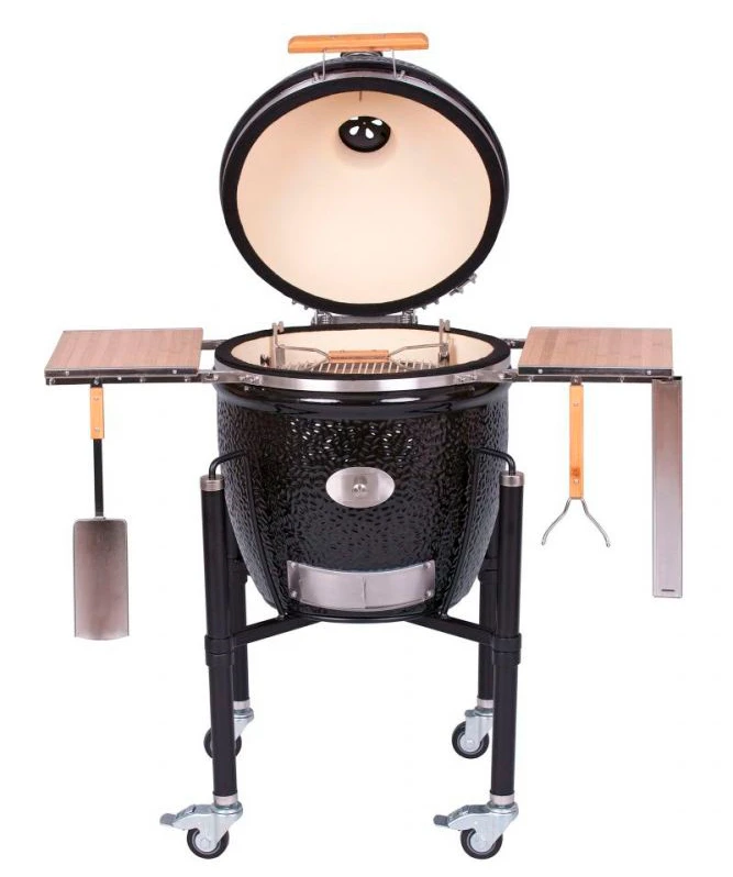 Kamado Monolith Classic Pro Series 2.0 Negro Con Carro 2 Kamado Monolith Classic Pro Series 2.0 Negro Con Carro - Imagen 2