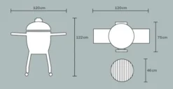 Kamado Monolith Classic Pro Series 2.0 Negro Con Carro 30 Kamado Monolith Classic Pro Series 2.0 Negro Con Carro -Napoleon || Weber || Broil King Ventas Kamado Monolith Completo Negro medida