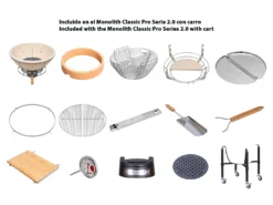 Kamado Monolith Classic Pro Series 2.0 Burdeos Con Pies 35 Kamado Monolith Classic Pro Series 2.0 Burdeos Con Pies -Napoleon || Weber || Broil King Ventas Kamado Monolith Completo Rojo 2a