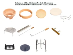 Kamado Monolith Junior Pro Series 2.0 Burdeos Con Pies 23 Kamado Monolith Junior Pro Series 2.0 Burdeos Con Pies -Napoleon || Weber || Broil King Ventas Kamado Monolith Junior Negro con Pies 121 1