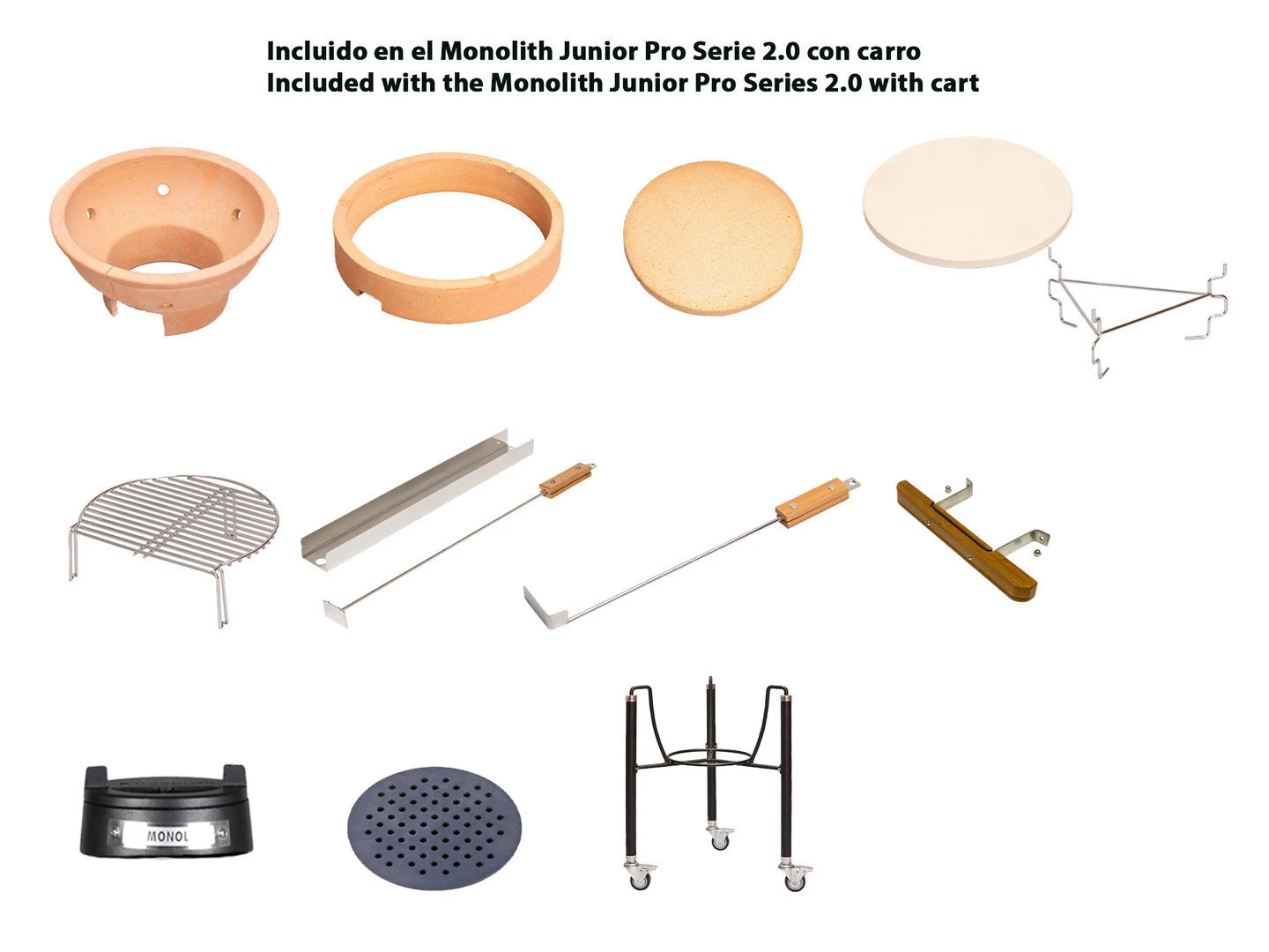 Kamado Monolith Junior Pro Series 2.0 Burdeos Con Pies 12 Kamado Monolith Junior Pro Series 2.0 Burdeos Con Pies - Imagen 12