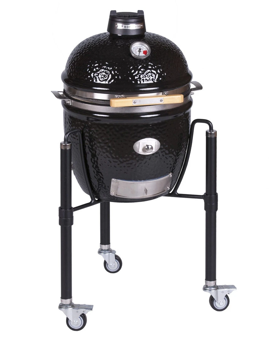 Kamado Monolith Junior Pro Series 2.0 Negro Con Pies 3 Kamado Monolith Junior Pro Series 2.0 Negro Con Pies - Imagen 3