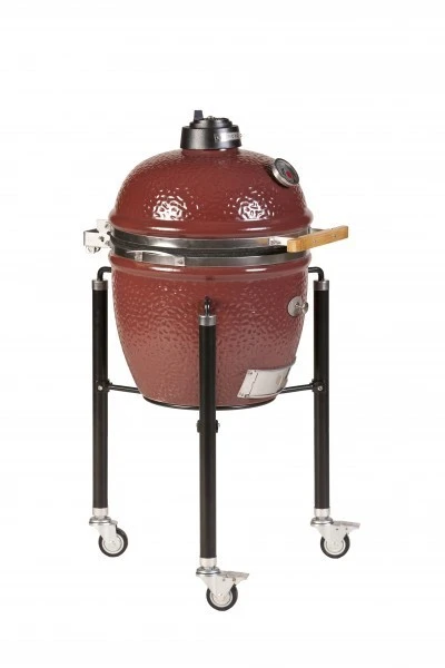 Kamado Monolith Junior Pro Series 2.0 Burdeos Con Pies 2 Kamado Monolith Junior Pro Series 2.0 Burdeos Con Pies - Imagen 2