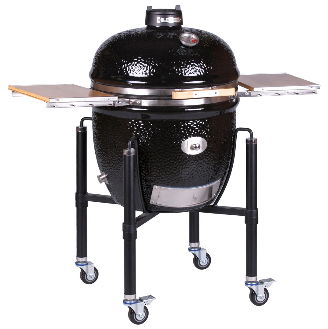 Kamado Monolith Le Chef Pro Series 2.0 Negro Con Carro 2 Kamado Monolith Le Chef Pro Series 2.0 Negro Con Carro - Imagen 2