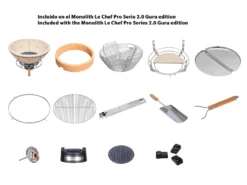 Kamado Monolith Le Chef Pro Series 2.0 Burdeos Sin Pies -Napoleon || Weber || Broil King Ventas Kamado Monolith Lechef Rojo 123