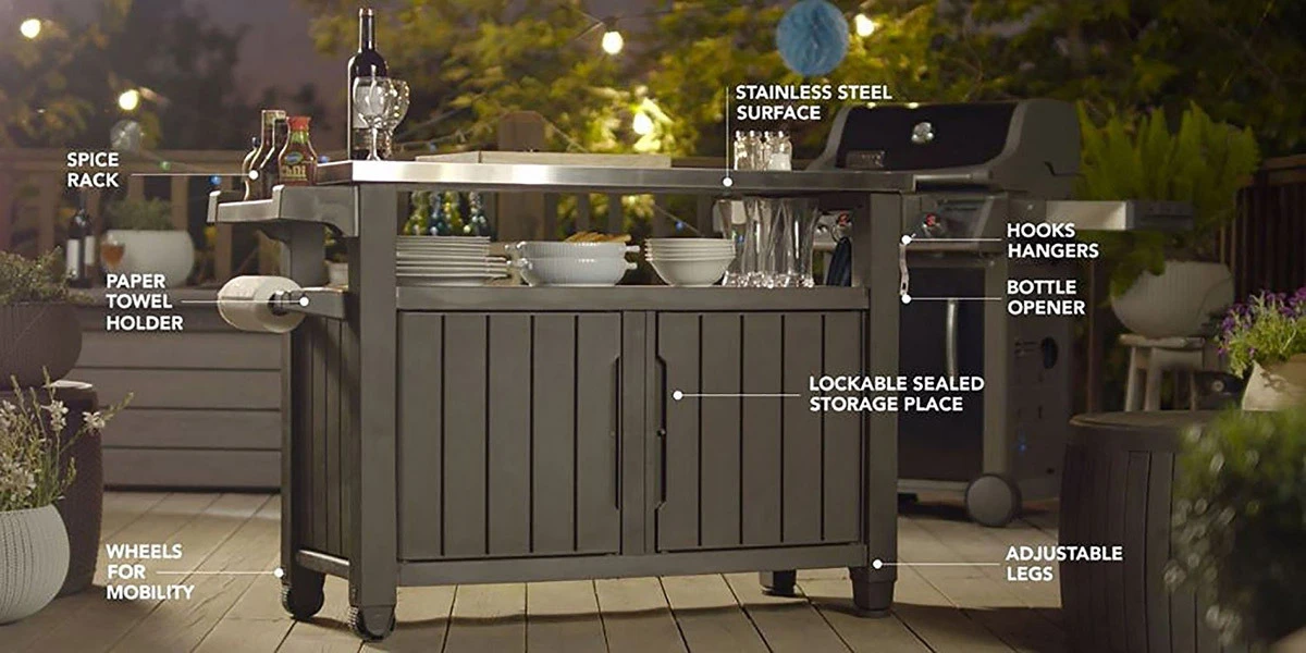 Keter Mueble Armario Con Encimera Ideal Barbacoas 15 Keter Mueble Armario Con Encimera Ideal Barbacoas - Imagen 15