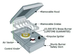 Quemador De Gas Simple Para Encastrar 8 Quemador De Gas Simple Para Encastrar -Napoleon || Weber || Broil King Ventas Quemador gas Simple para Encastrar 4