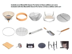 Kamado Monolith Classic Pro Series 2.0 Guru Edition Con Carro -Napoleon || Weber || Broil King Ventas barbacoa kamado carbon monolith classic pro serie 2 0 GURU con carro y mesas 1